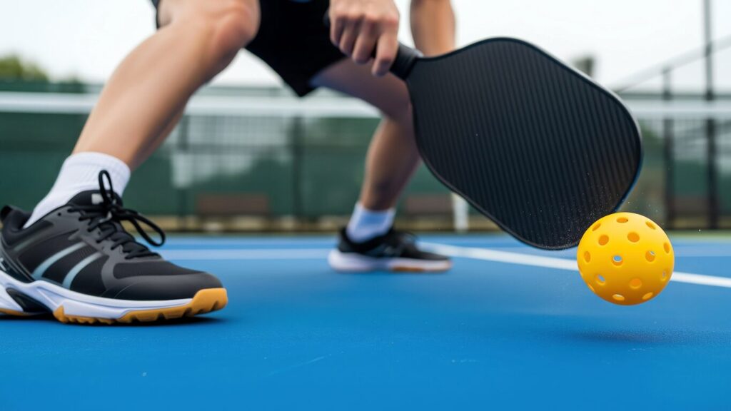 ピックルボールとシューズのイメージ画像